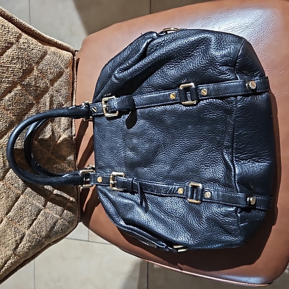 Michael Kors Bedford Legacy Black Leather Satchel Bag - Picture 2 of 6
